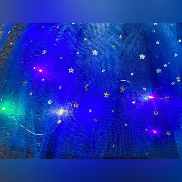 LED Light Up Ballerina Tutu Skirt Girls Adults Fairy Lights Stars Moon Sequins - Picture 7 of 16